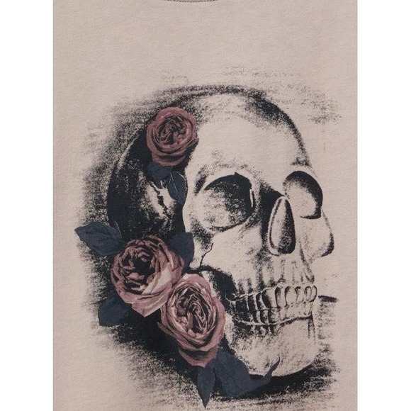 torrid Tops - NWT Torrid Skull Floral Classic Fit Crew‎ Heritage Jersey Tee 2X
